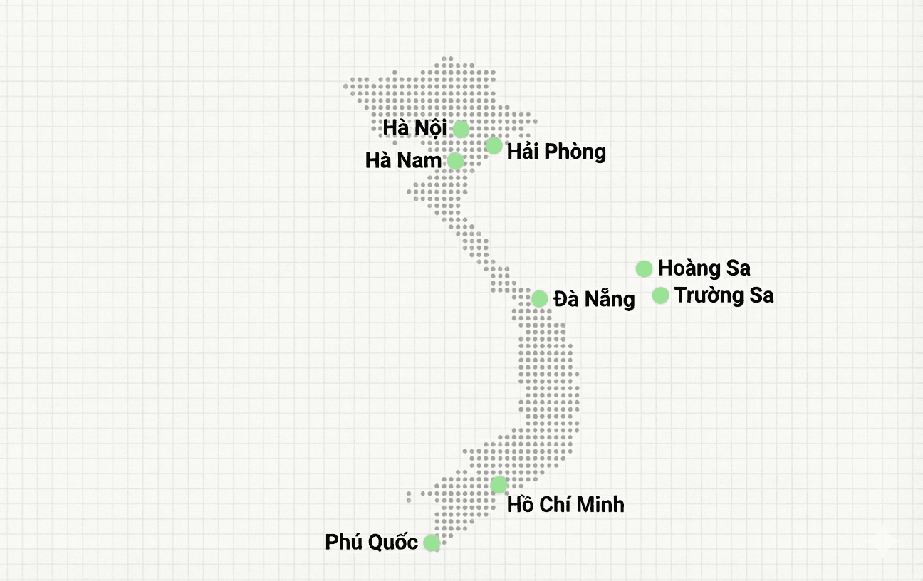 Vietnam Nodes Map